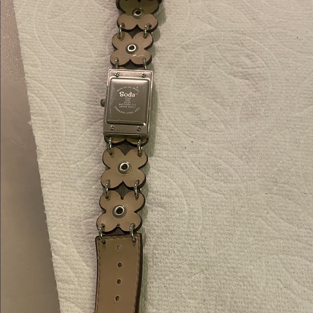 Soda Silver and Brown Rectangular Watch - image 13